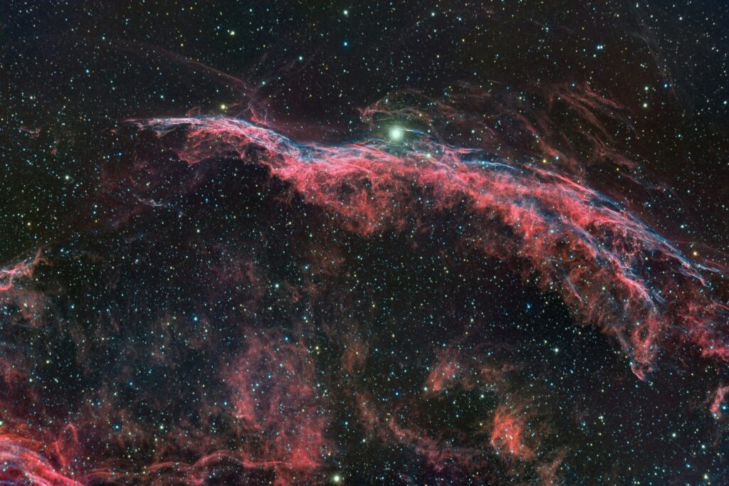 Witch's Broom in the Veil nebula by Frank Kane