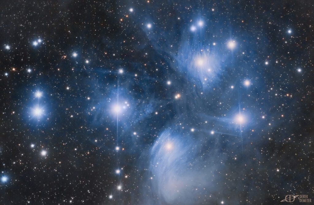 Pleiades cluster by Derek Demeter